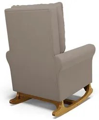 Kit 02 Poltronas de Amamentação Base Madeira Balanço Brenda G05 Veludo