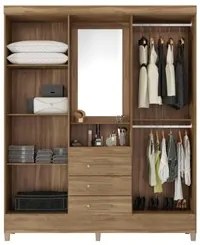 Guarda Roupa Capelinha 4 Portas 3 Gavetas Persia D02 Amendola Touch -