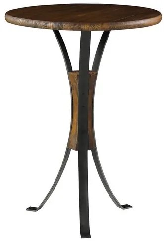 Mesa Bistro West Cor Rustic Brown Base Aco Grafite 70cm - 38301 Sun House