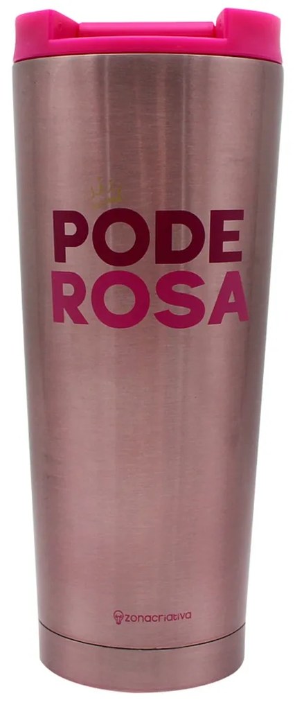 Copo Para Viagem Poderosa Rosa
