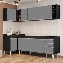 Armário de Cozinha Modulado de Canto Direito 5 Peças CP43 Balcão sem T