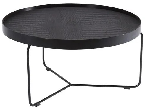 Mesa Centro Kevin Croco Preto Base Preta 77 cm - 60026 Sun House