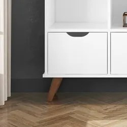 Nicho Organizador Multifuncional 3 Nichos 6 Gavetas Pés Retrô Cube Q01