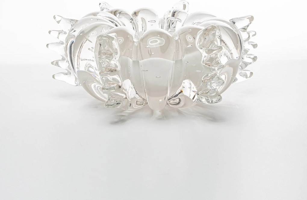 Vaso Murano Cachepot Psyri PP - Quartzo Pérola  Quartzo Pérola