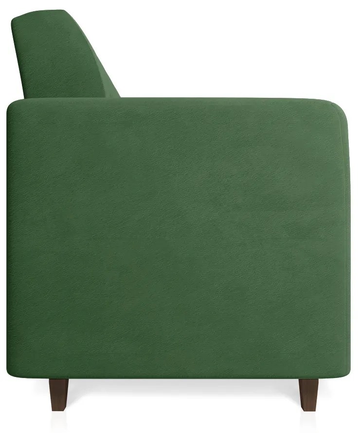 Sofá 03 Lugares Arezzo Suede Pés Chanfrado Tabaco - D'Rossi - Verde