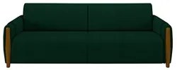 Conjunto Sofá 3 Lugares 223cm e Poltrona 98cm Amaranto M22 Veludo Verd