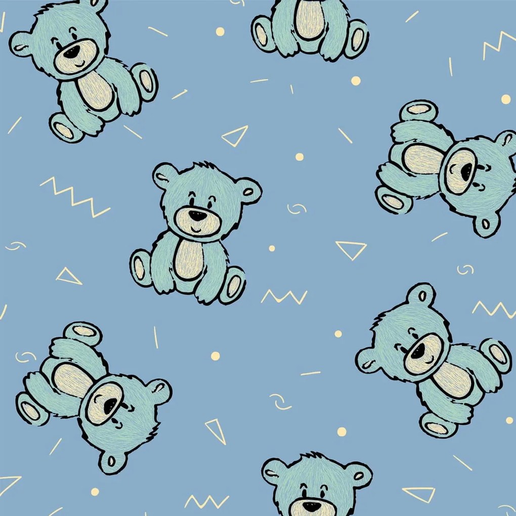 Papel de Parede Urso Azul