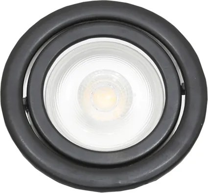 Plafon Embutir Aluminio Preto 16,5Cm