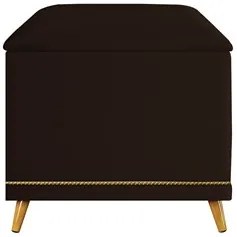 Calçadeira Baú Solteiro 90cm com Tachas Imperial J02 Sintético Marrom