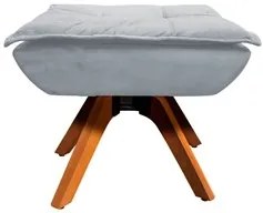 Kit 2 Puffs Decorativos Sala de Estar Giratória Giromad Opla Suede Cin