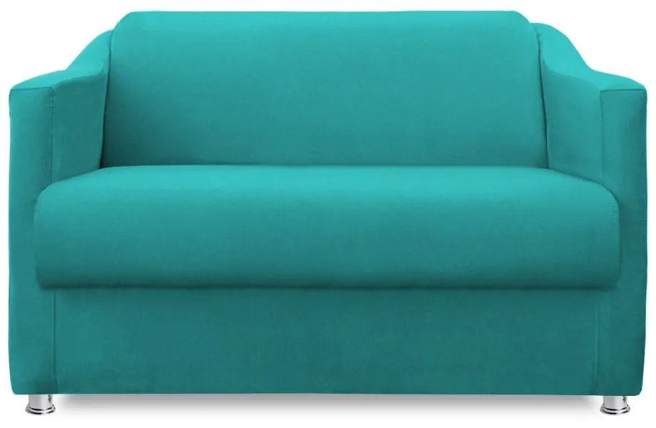 Namoradeira Cecilia 2 Lugares Suede Azul Tiffany 1,20 m Decorativa Sala Recepção
