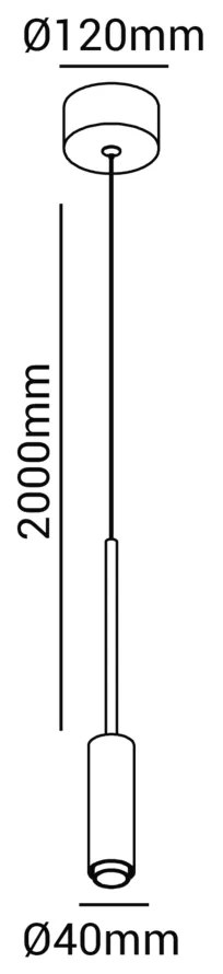 Pendente Match 7W Led 3000K Ip20 Marrom Bivolt Ø4Cm | Opus Dn 37776 (Marrom)