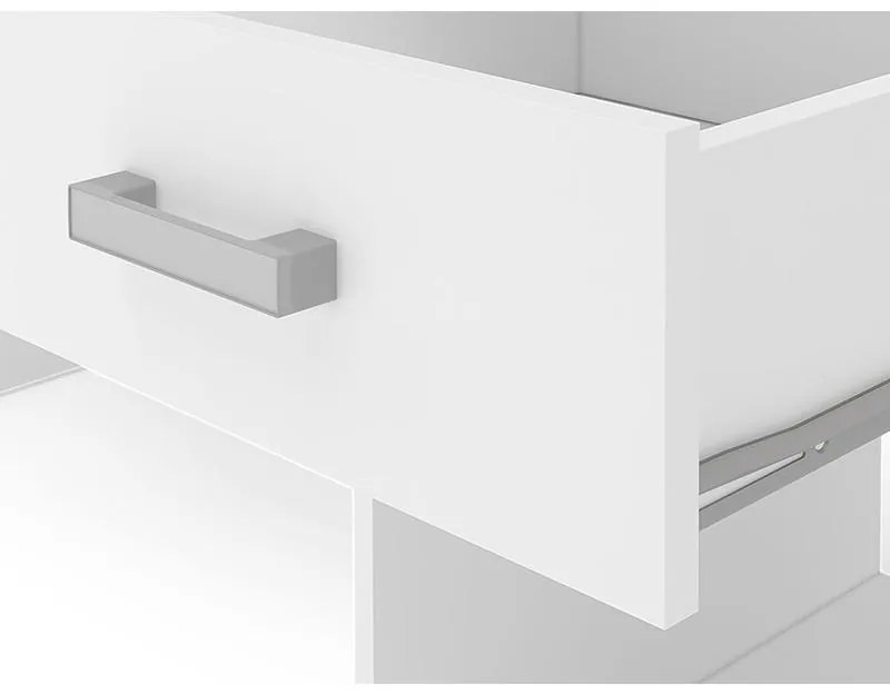 Mesa De Escritório Computador Malta 1,20m 2 Gavetas - Branco
