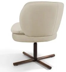 Kit 02 Poltronas Decorativas Melissa Base Xis Giratória C-107 Linho Be