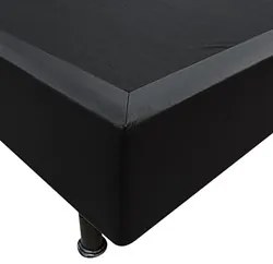 Base Box para Cama Viúva 128x188cm Liz S05 Sintético Preto - Mpozenato