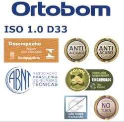 Colchão Casal Iso 1.0.0 Ortopillow Espuma D33 138x188x18cm - Ortobom