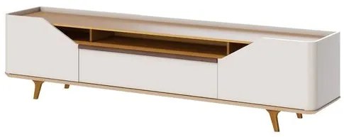Rack Refugio Off White Com Nature 2 Portas 1 Gaveta 260cm - 79143 Sun House