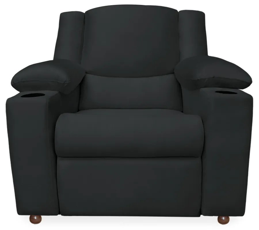 Poltrona Papai Manchester Reclinável Veludo Preto
