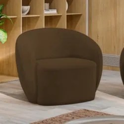Poltrona para Sala de Estar Orgânica Kit com 2 Garbin Z08 Veludo Marro