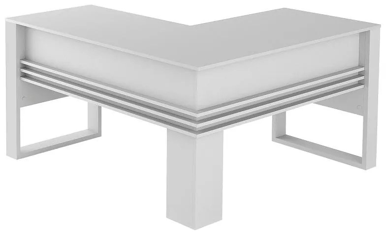 Mesa em L Escrivaninha Home Office Tecno Branco