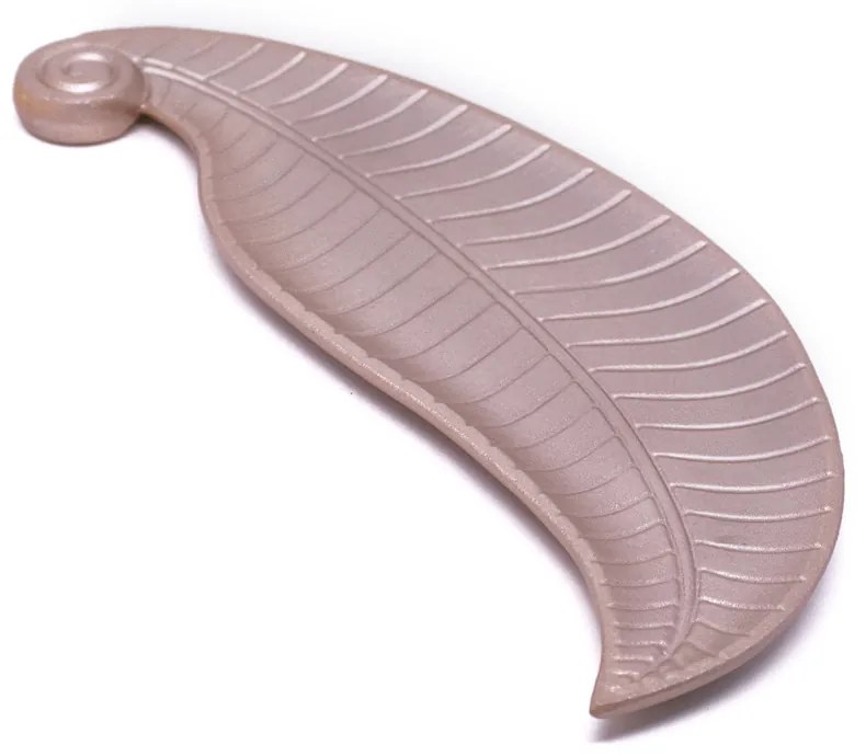 Bandeja Decorativa de Madeira Folha Rosê 2x35x13cm - D'Rossi