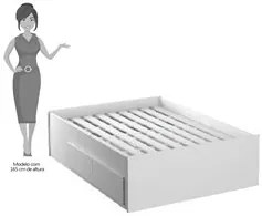 Cama de Casal 147cm 4 Gavetas Dreams F04 Branco - Mpozenato