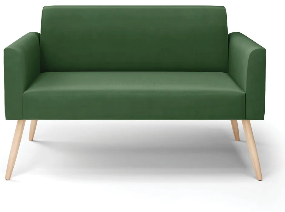 Sofá Namoradeira Pés Palito Natural Marisa Suede D03 - D'Rossi - Verde