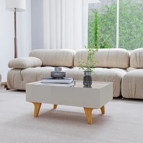 Mesa De Centro Sena Off White - Bechara Móveis