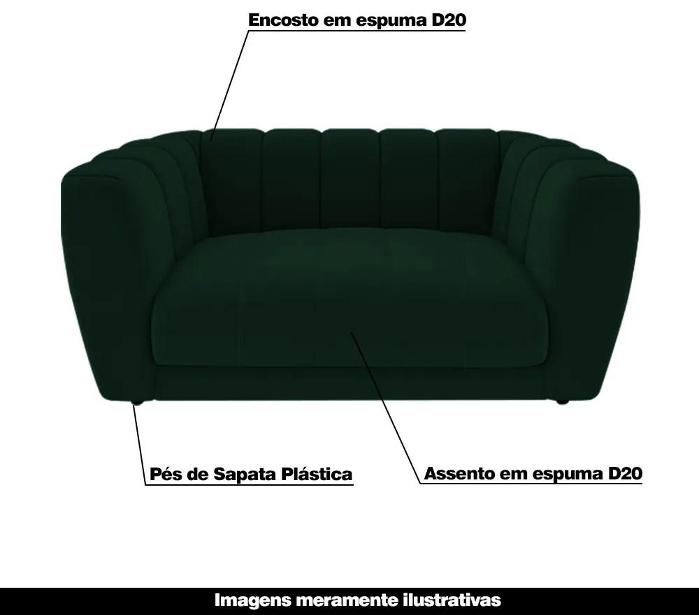 Poltrona Caminha para PET Scooby Veludo Verde G45 - Gran Belo