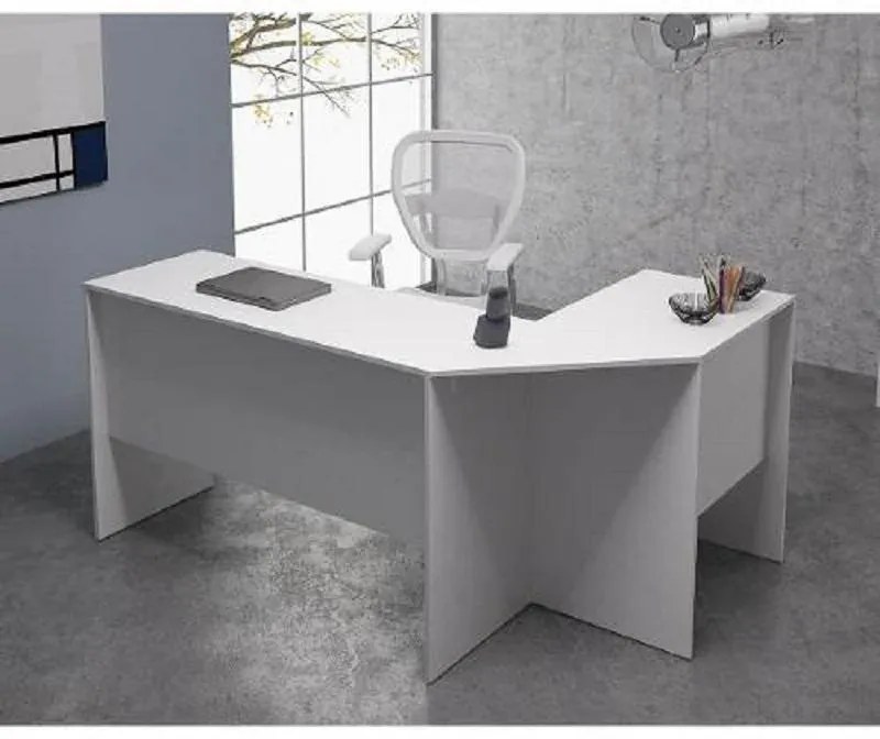Mesa Para Computador escritório Em L Bho 08 - Branco