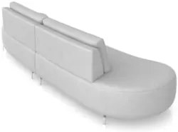 Sofá 3 Lugares 200cm Orgânico Pé Ferro Nagai Veludo Cinza Z55 - Mpozen