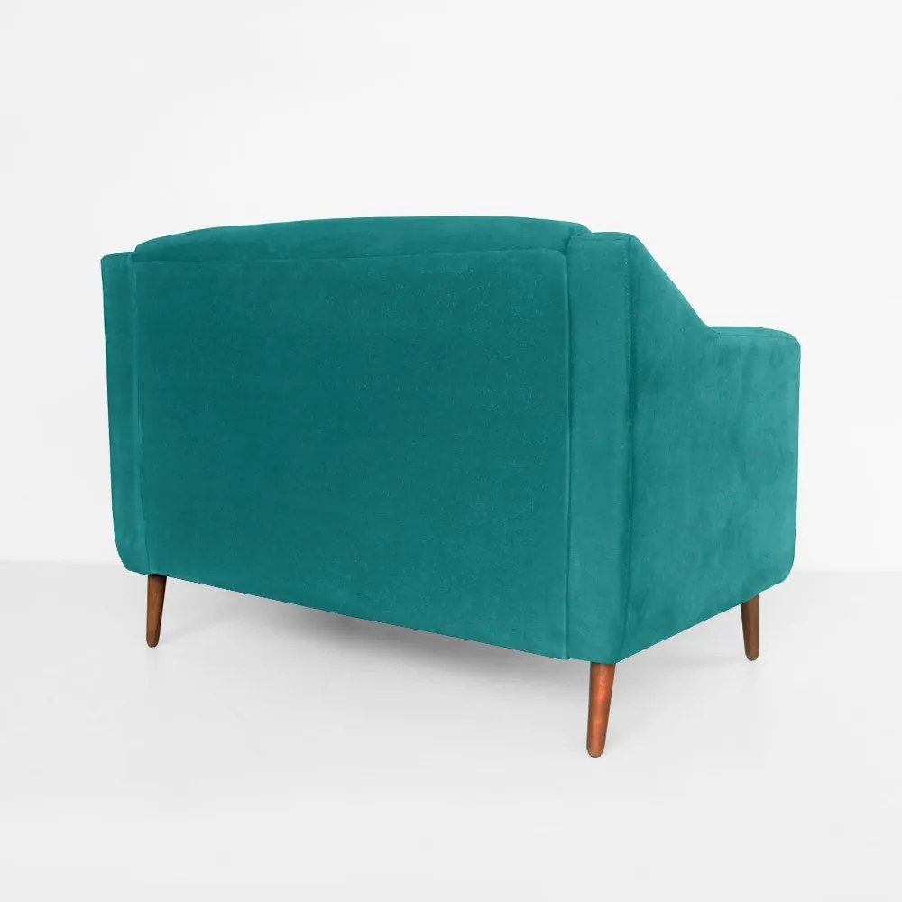 Namoradeira Bruna Pé Palito Suede Azul Tiffany