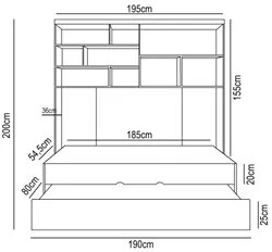 Quarto Infantil Modulado 2 Portas Com Bicama Chiara Off White/Carvalho