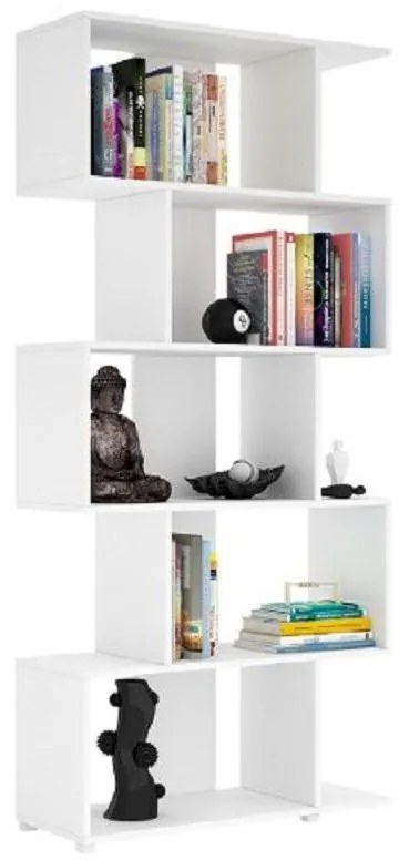 Estante Livros 4 Nichos E 5 Prateleiras Be 08 - Branco