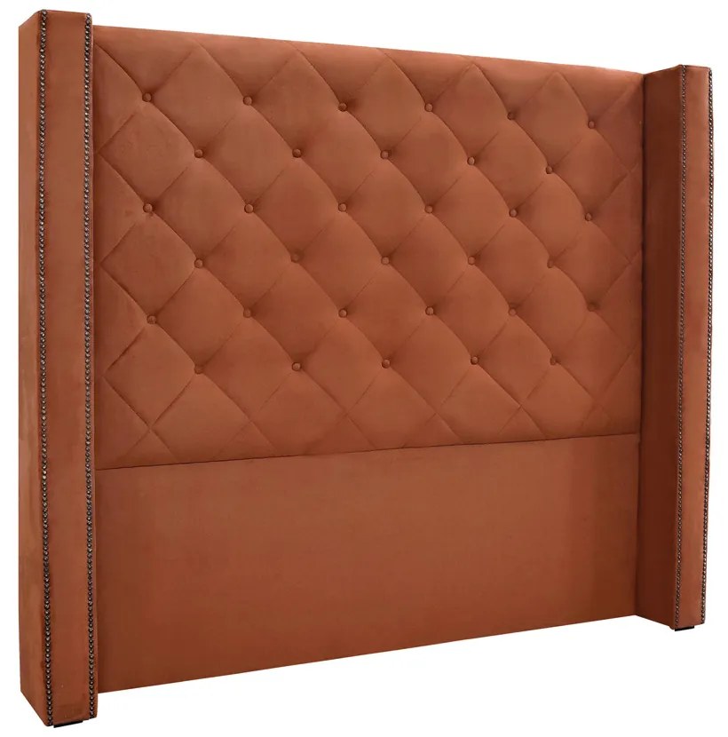 Cabeceira Cama Box Solteiro 90 cm Vicenza Veludo S04 - D'Rossi - Cobre