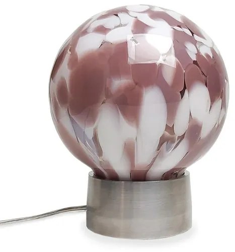 Luminária Pequena Multicor Branco e Roxo Murano Cristais Cadoro