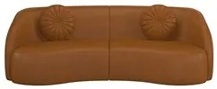 Sofá Decorativo com Almofadas 3 Lugares 240cm Tressê Zion M22 Sintétic