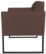Kit 2 Poltronas Decorativas Base Industrial Preto Maressa S06 Suede Ma