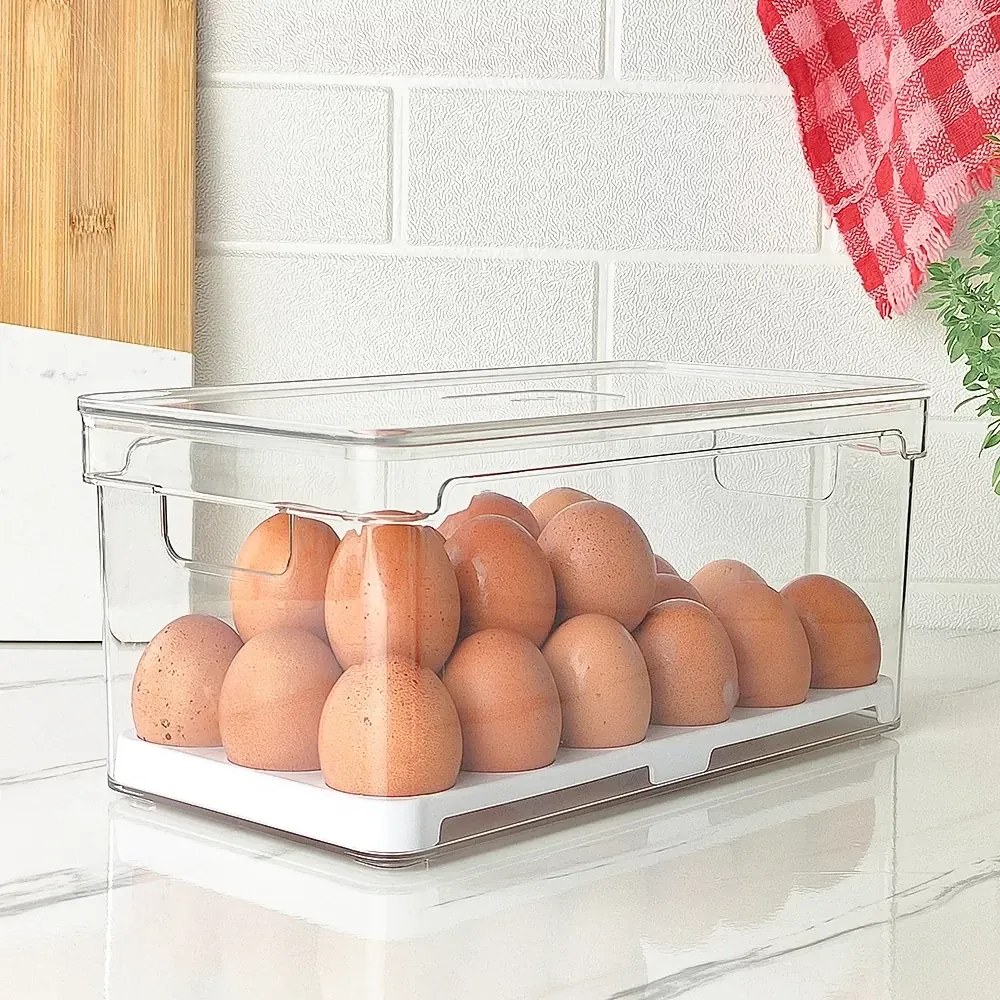 Conjunto Organizadores De Geladeira Clear Fresh 3 Peças