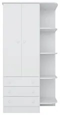 Guarda Roupa Infantil 2 Portas Doce Sonho Branco - Qmovi