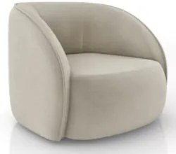 Sofá 4 Lugares Orgânico 318cm e Poltrona Zion Z32 Veludo Bege - Mpozen