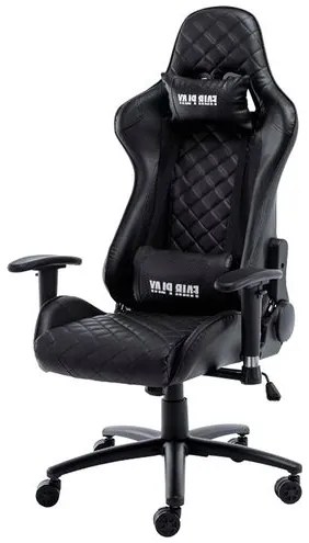 Cadeira Gamer Fair Play Corino Preto Base em Aço com Rodizio - 76619 Sun House