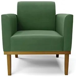 Sofá Namoradeira e 2 Poltronas Base Madeira Castanho Maressa Suede Ver