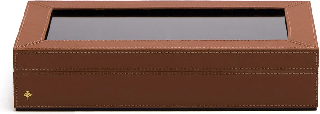 Caixa Porta Óculos Sottile Casa em Couro PU - Havana  Havana