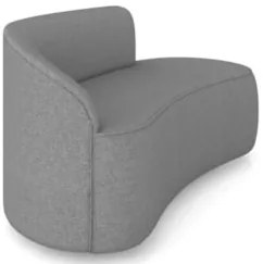 Sofá 2 Lugares 140cm Wendi e Poltrona Steve Linho Grafite I01 - Mpoze