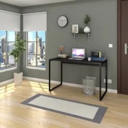 Kit 2 Escrivaninhas Mesas de Escritório Studio Industrial 120 Z28 Pret