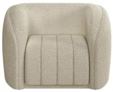 Kit 2 Poltronas Decorativa para Sala 112cm Meris Z32 Boucle Bege - Mpo