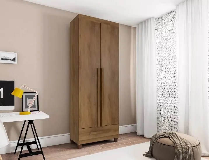Roupeiro Dubai 2 Portas Cinamomo – RV Móveis