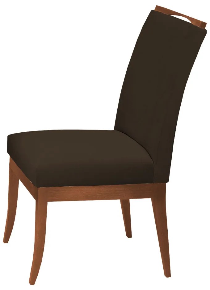 Conjunto 2 Cadeiras Sala de Jantar Lana Aveludado Marrom
