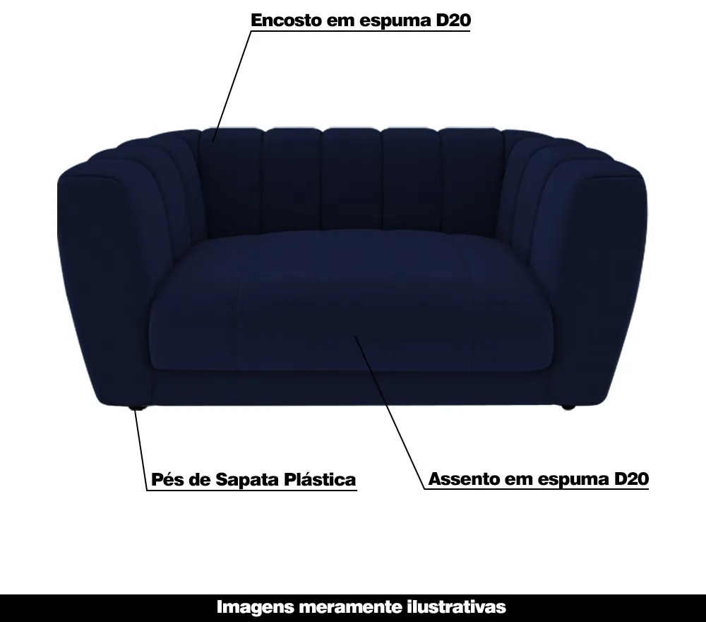 Poltrona Caminha para PET Scooby Veludo Azul Escuro G45 - Gran Belo